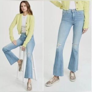 Mother Weekender Fray Jeans Flare Denim  in color Dreamer 32